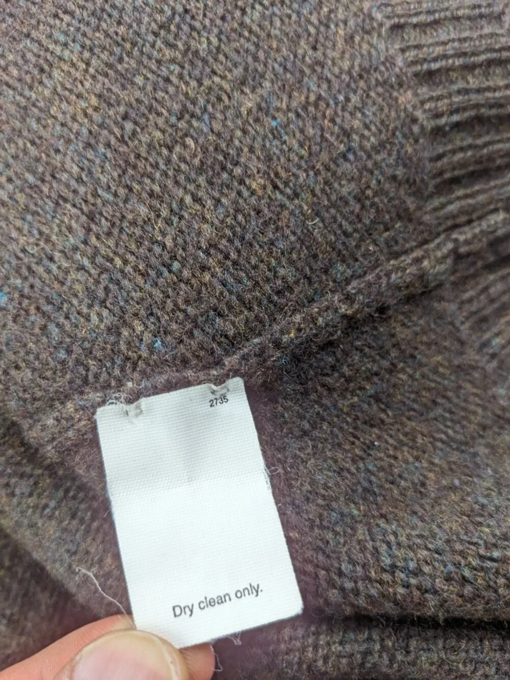 Vintage J Crew Sweater Shetland Wool Crewneck Pullover Brown Mens XL